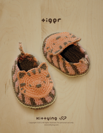 Crochet Baby Pattern Tiger Booties Newborn Slippers Preemie Socks Crochet Pattern Shoes Baby Moccasins Tiger Applique By Kittying